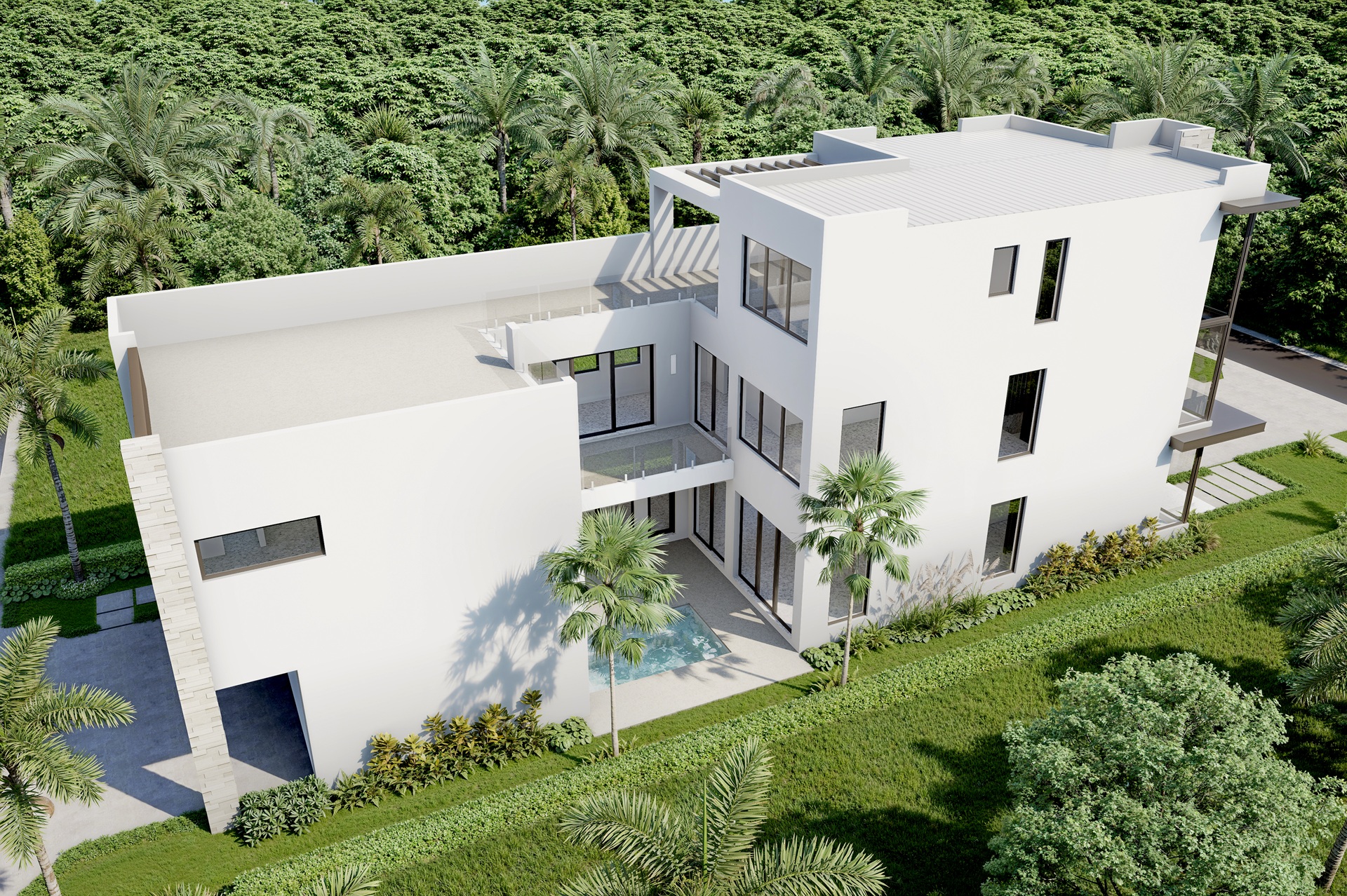 Delray Beach residence — SIDE ELEVATION
